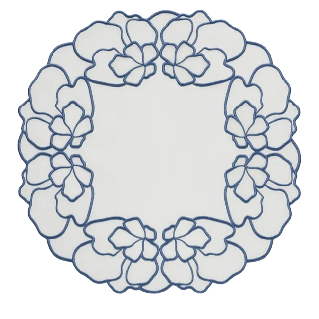 Amalfi Placemat - White x Blue