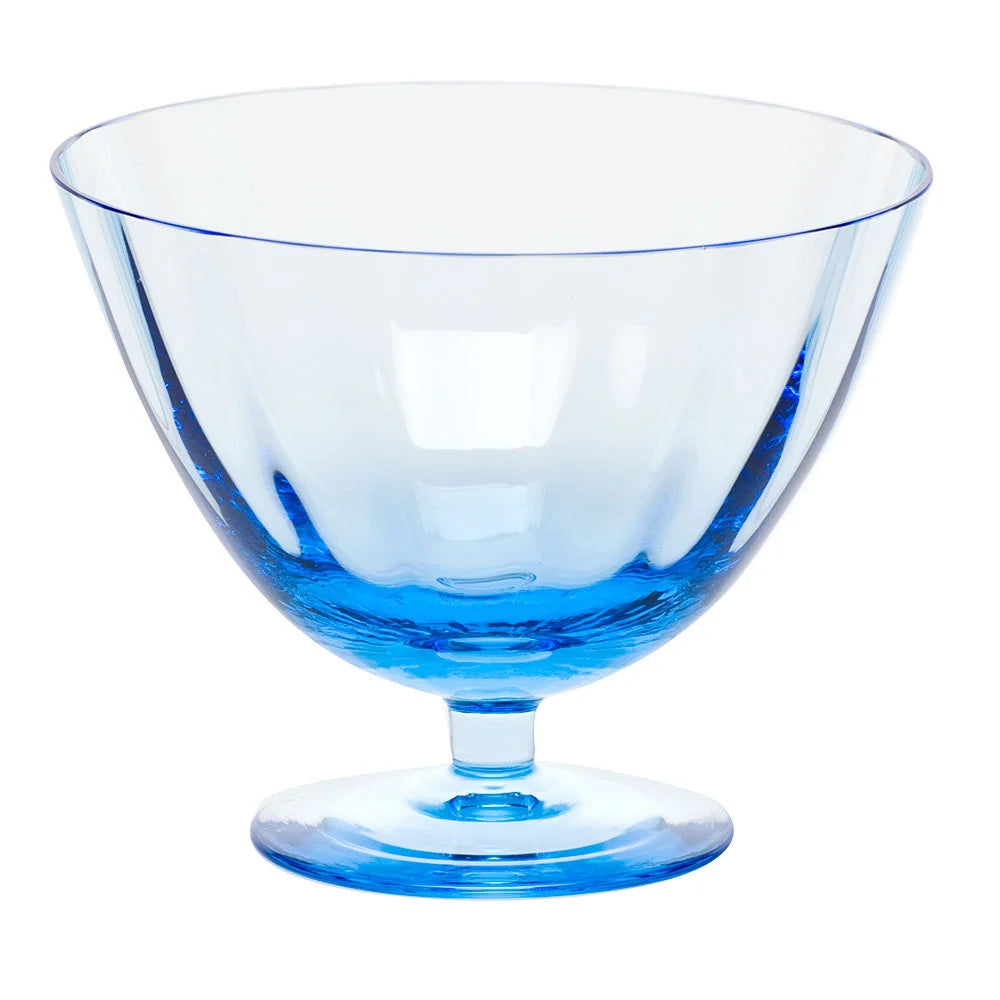 OPTIC Drinking Collection footed bowl/Aquamarine