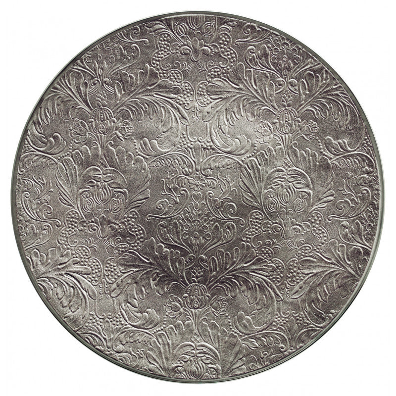 Italian Renaissance - Platinum - Coupe plate flat, full engraved 32cm