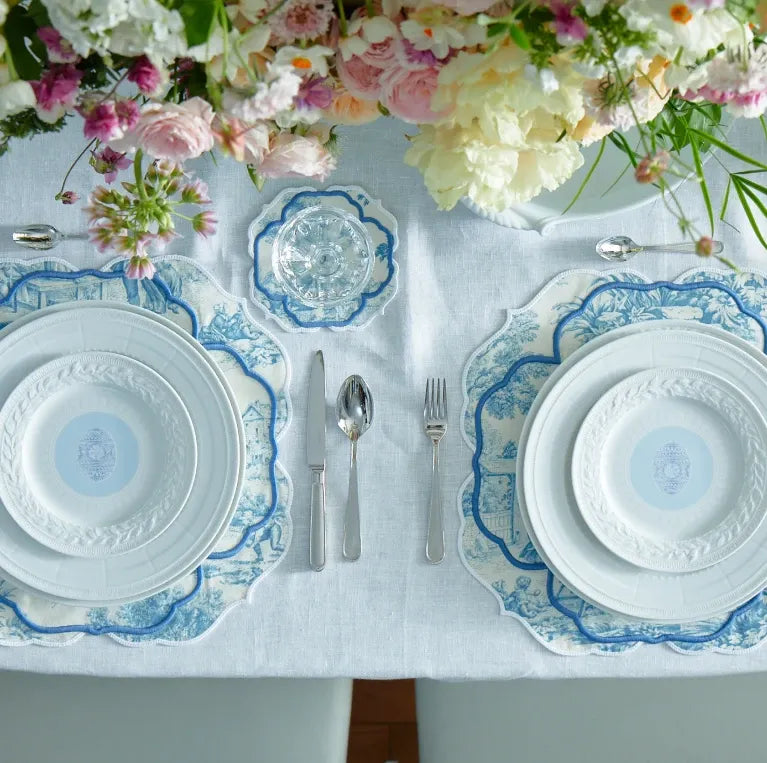 Fountain de Jouy Coaster - Blue