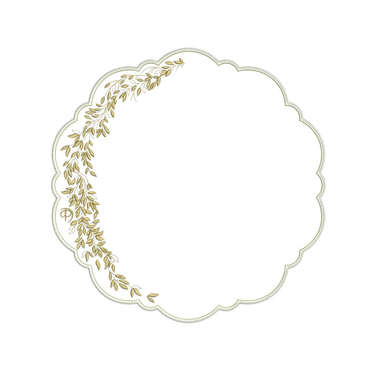 Jardin Majorelle Placemat Faux Leather - White x Gold