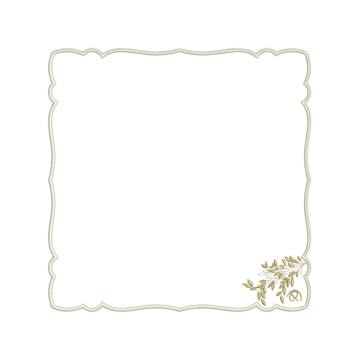Jardin Majorelle Napkin - White x Gold