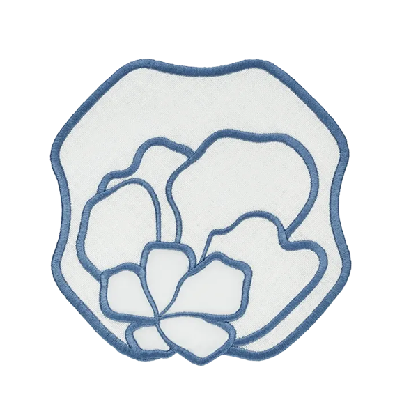 Amalfi Coaster - White x Blue
