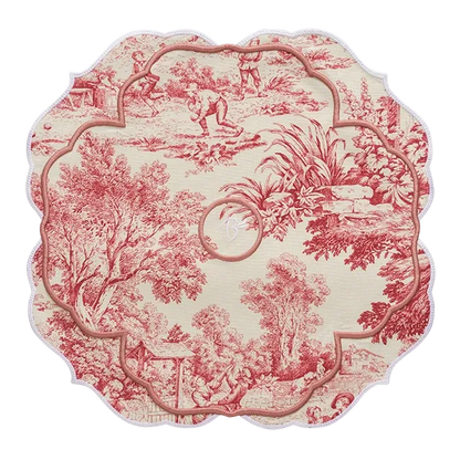 Fountain de Jouy Placemat - Dark Pink