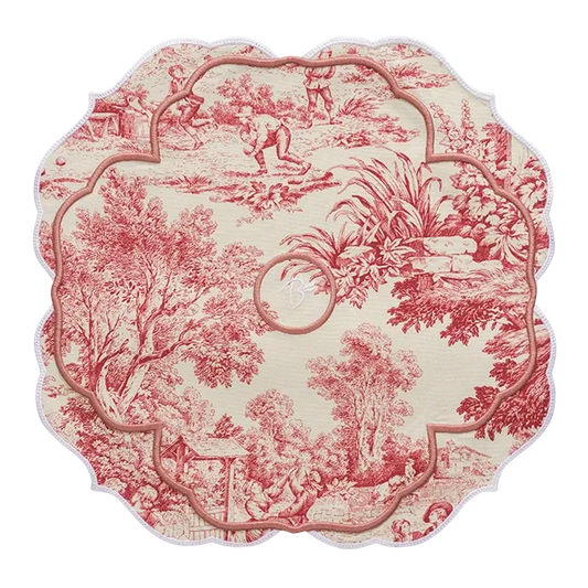 Fountain de Jouy Placemat - Dark Pink