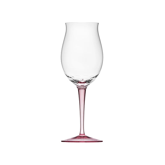 Set of 6 BOUQUET Contemporary drinking collection glass/Crystal clear - Rosaline stem 350ml