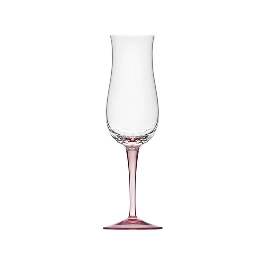 Set of 6 BOUQUET Contemporary drinking collection champagne  glass/Crystal clear - Rosaline stem  250 ml