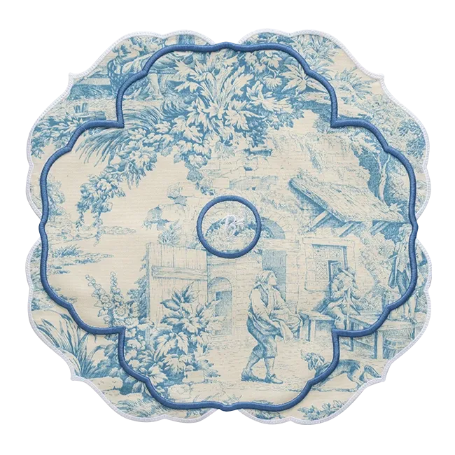 Fountain de Jouy Placemat - Blue