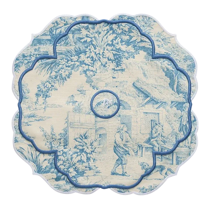 Fountain de Jouy Placemat - Blue