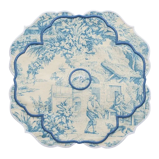Fountain de Jouy Placemat - Blue