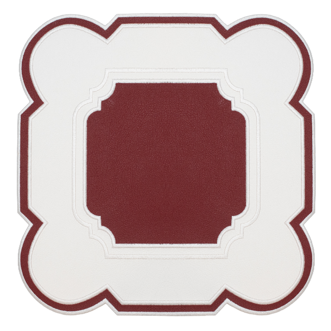 Boston Placemat Faux Leather - Burgundy