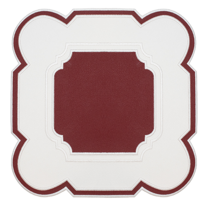 Boston Placemat Faux Leather - Burgundy