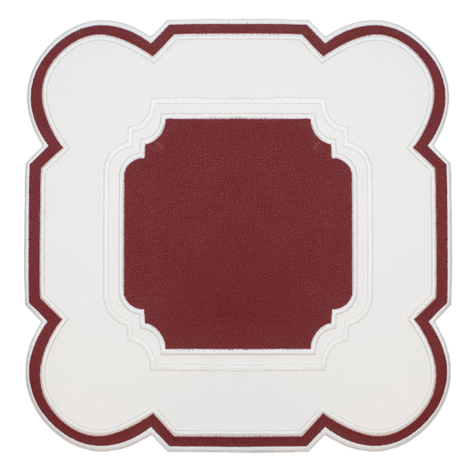 Boston Placemat Faux Leather - Burgundy
