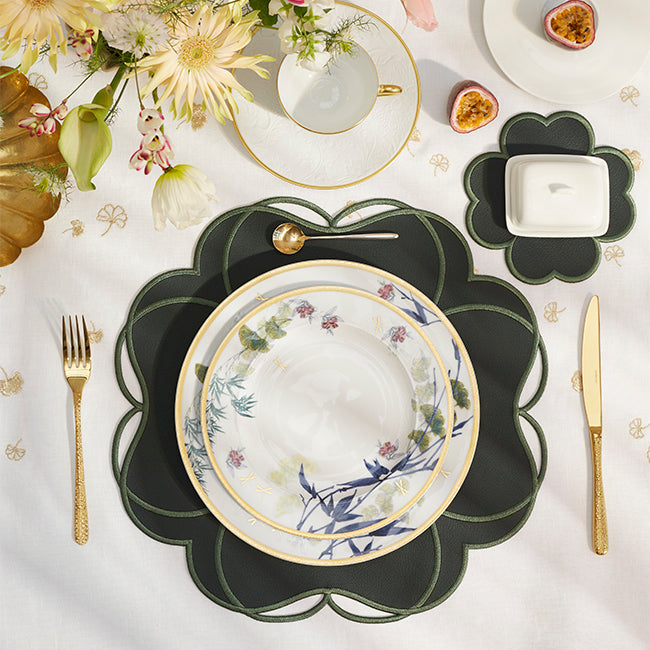 Jardin Placemat - Dark Green