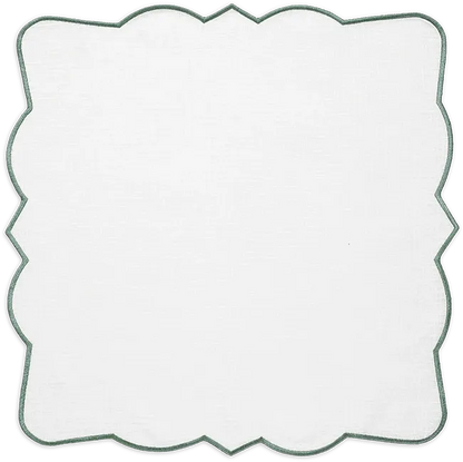 Boston Napkin - White X Green