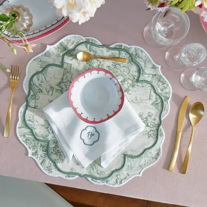 Fountain de Jouy Placemat - Green