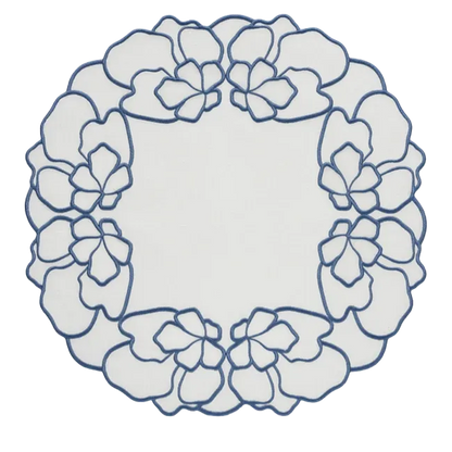 Amalfi Placemat - White x Blue