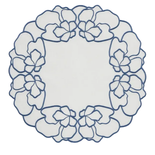 Amalfi Placemat - White x Blue