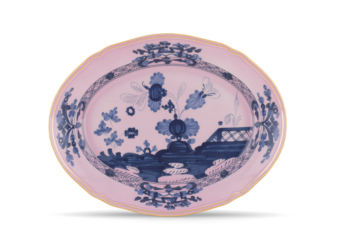 Oriente Italiano - Azalea - Oval Flat Platter