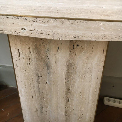 Travertine Console Table