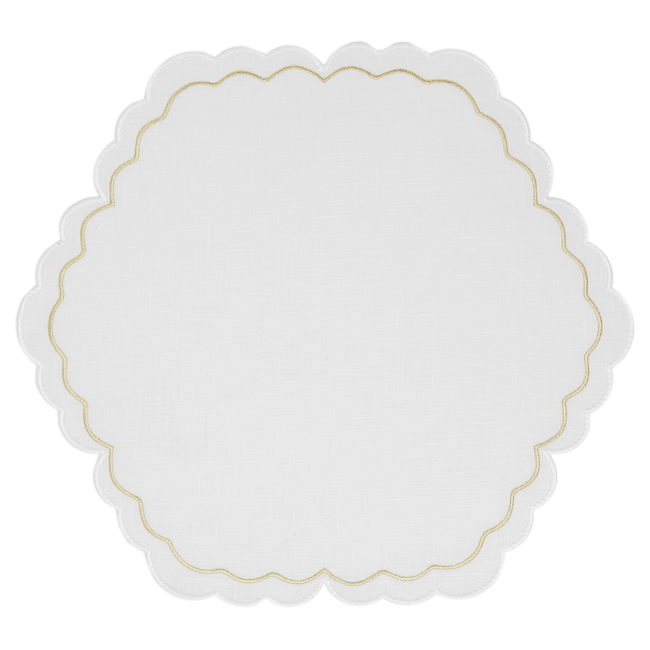 Paris Napkin - White x Gold