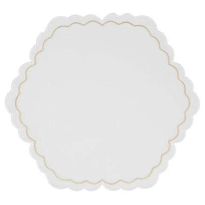 Paris Napkin - White x Gold