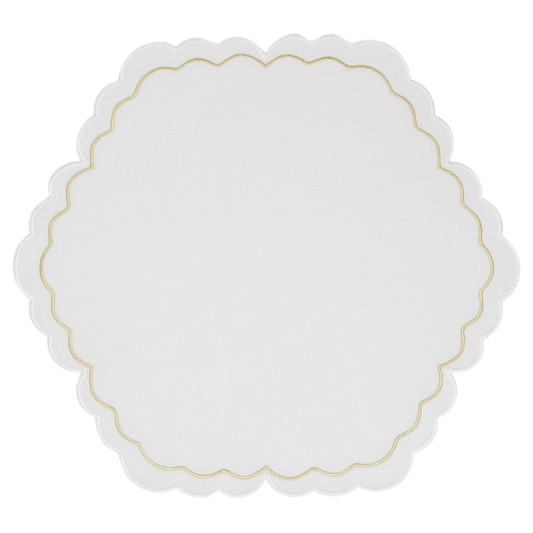 Paris Napkin - White x Gold