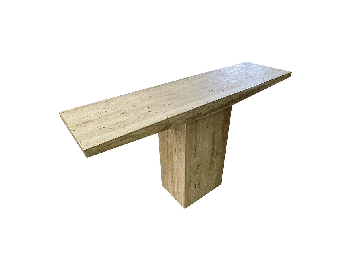 Travertine Console Table