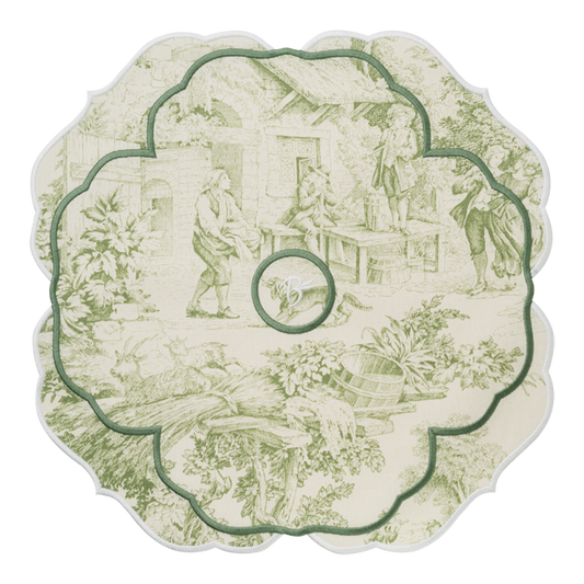 Fountain de Jouy Placemat - Green