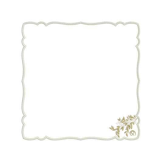 Jardin Majorelle Napkin - White x Gold
