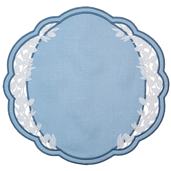 Willow Linen Placemat - Blue