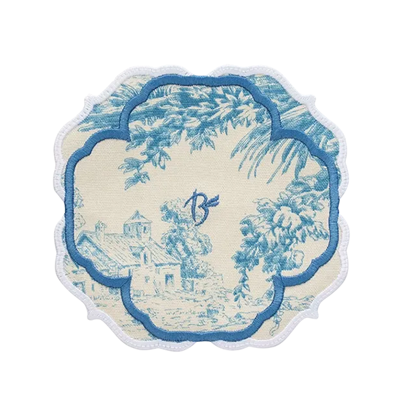 Fountain de Jouy Coaster - Blue