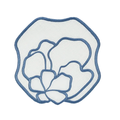 Amalfi Coaster - White x Blue
