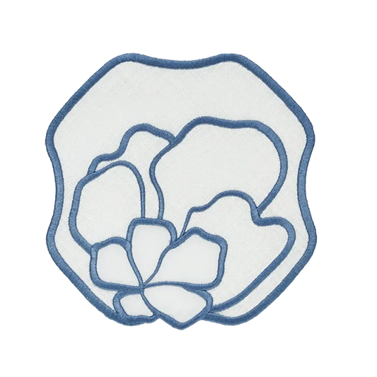 Amalfi Coaster - White x Blue